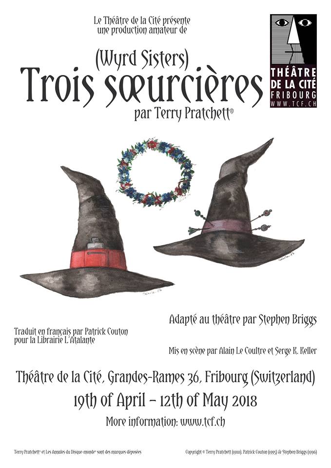 Wyrd Sisters at Théâtre de la Cité, Fribourg, Switzerland